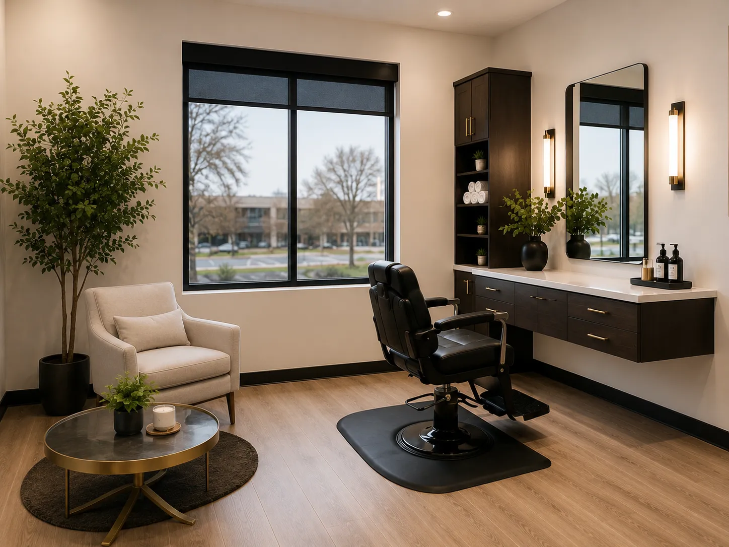 A private, fully appointed styling suite at The Paramount Suites